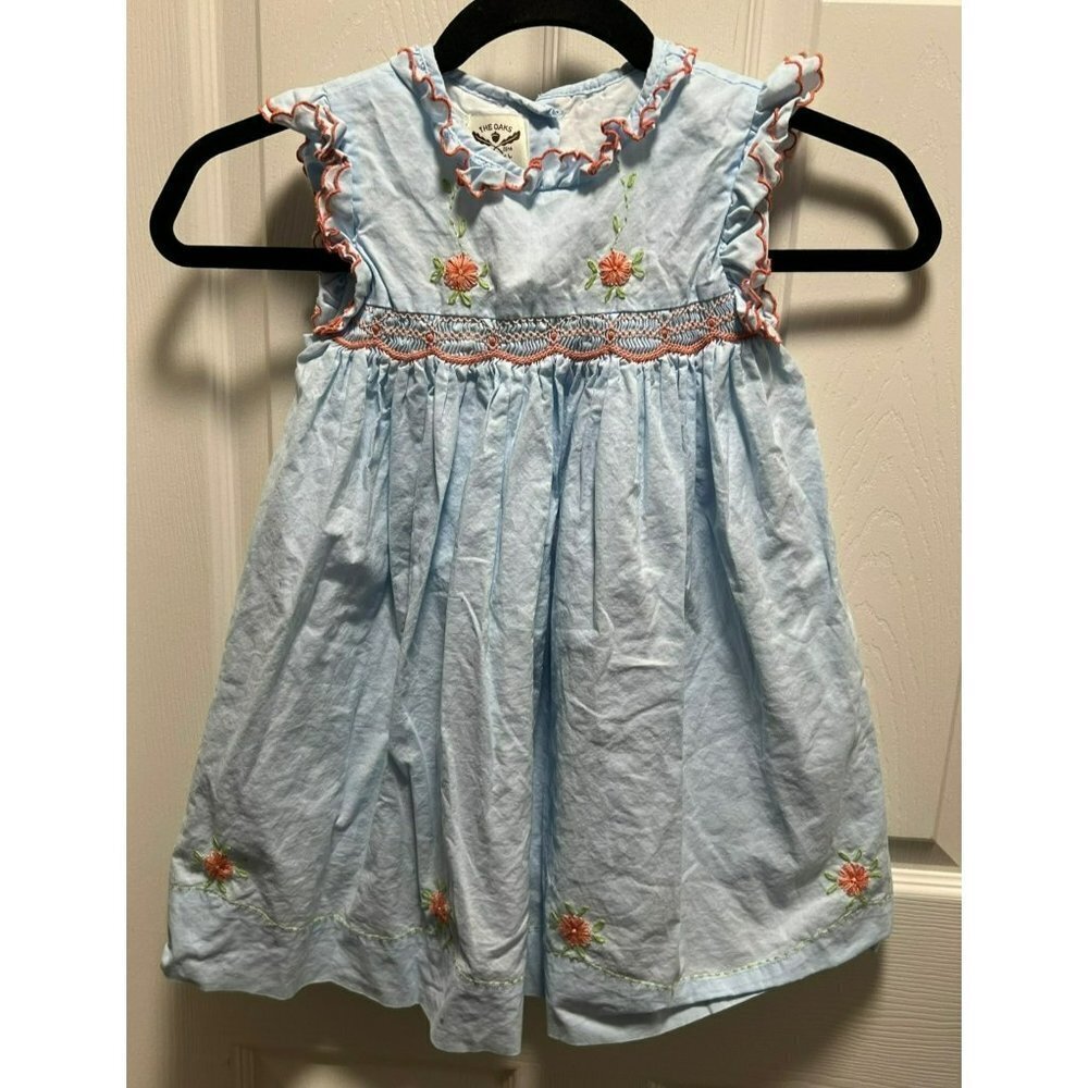 The Oaks Apparel | Blue Floral Girls Dress Sz 5
